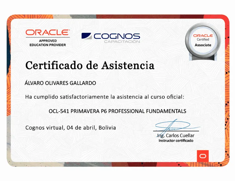 Certificado Asistencia